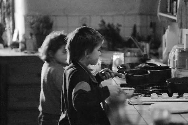 photographic portrait children in black and white